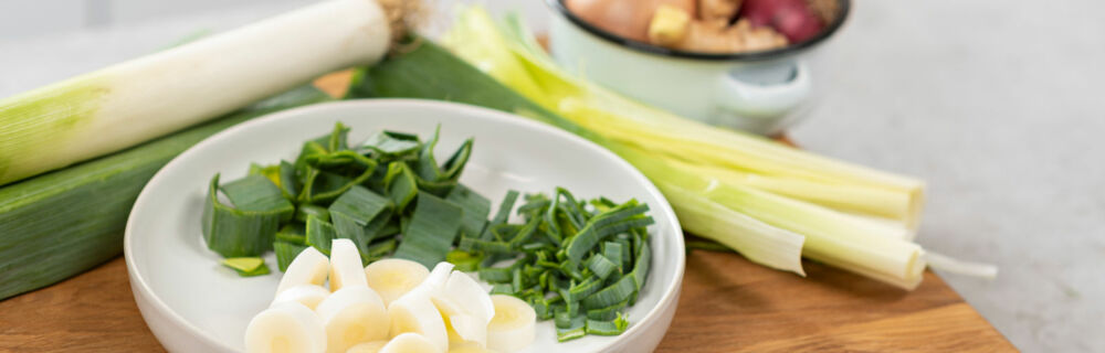 Lauch schneiden Lauch schneiden
