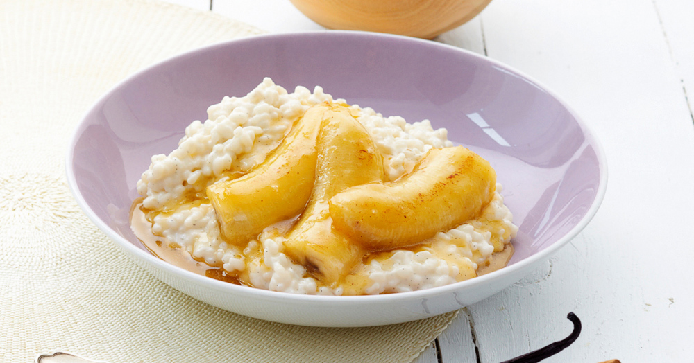 Kokosmilchreis mit Honigbananen Rezept | Küchengötter