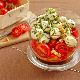 Tomaten mit Minzbällchen Tomaten mit Minzbällchen