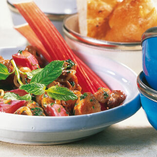 Lammragout mit Rhabarber Lammragout mit Rhabarber