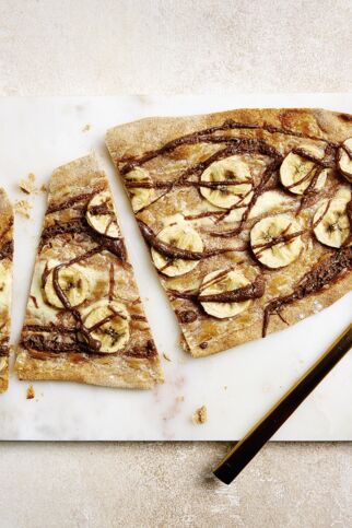 Suesser Flammkuchen vom Grill Suesser Flammkuchen vom Grill