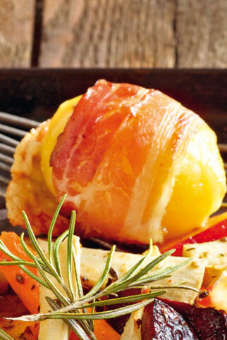 Speck-Raclette-Kartoffeln aus dem Ofen Speck-Raclette-Kartoffeln aus dem Ofen