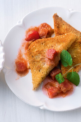 Arme Ritter mit Rhabarberkompott Arme Ritter mit Rhabarberkompott