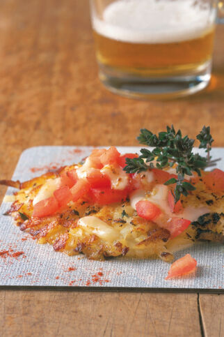 Kartoffelrösti mit Tomaten und Käse Kartoffelrösti mit Tomaten und Käse
