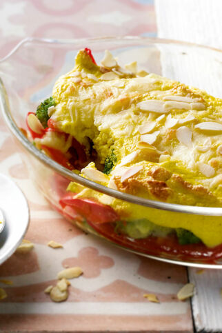 Brokkoli mit Curry-Quark-Haube Brokkoli mit Curry-Quark-Haube