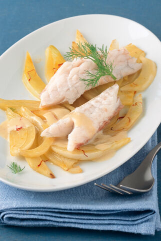 Wolfsbarsch mit Pernodsahne Wolfsbarsch mit Pernodsahne