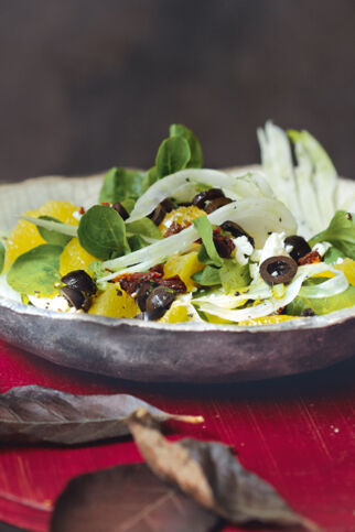 Fenchelsalat mit Orangen und Schafskäse Fenchelsalat mit Orangen und Schafskäse
