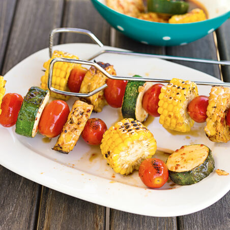 Gemüsespieße mit Tempeh Gemüsespieße mit Tempeh
