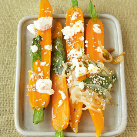 Gratinierte Möhren mit Feta Gratinierte Möhren mit Feta