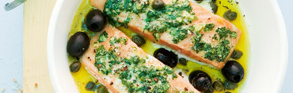 Ofenfisch mit Basilikumbutter Ofenfisch mit Basilikumbutter