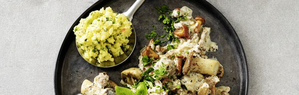 Kräuter-Polenta mit Pilzragout Kräuter-Polenta mit Pilzragout