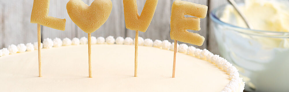 "Ganz in Weiß"-Motivtorte "Ganz in Weiß"-Motivtorte