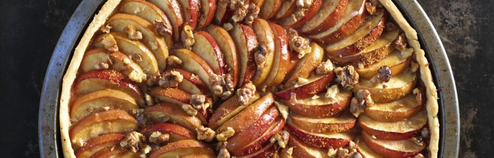 Apfeltarte mit Walnüssen Apfeltarte mit Walnüssen