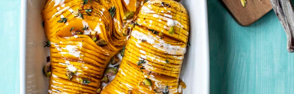 Hasselback-Kürbis Hasselback-Kürbis