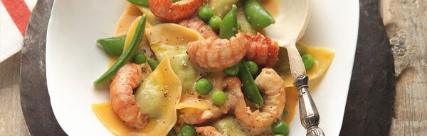 Flusskrebse mit Erbsentascherl Flusskrebse mit Erbsentascherl