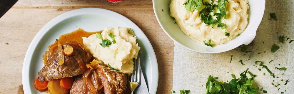 Geschmorte Kalbsbäckchen Geschmorte Kalbsbäckchen