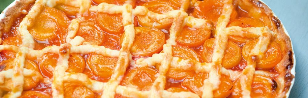 Marillen-Pfirsich-Crostata Marillen-Pfirsich-Crostata