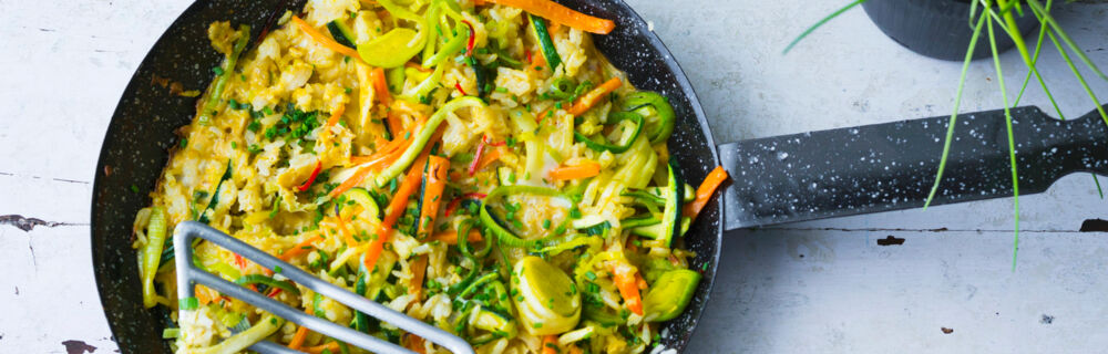 Bratreis mit Gemüse und Ei Bratreis mit Gemüse und Ei