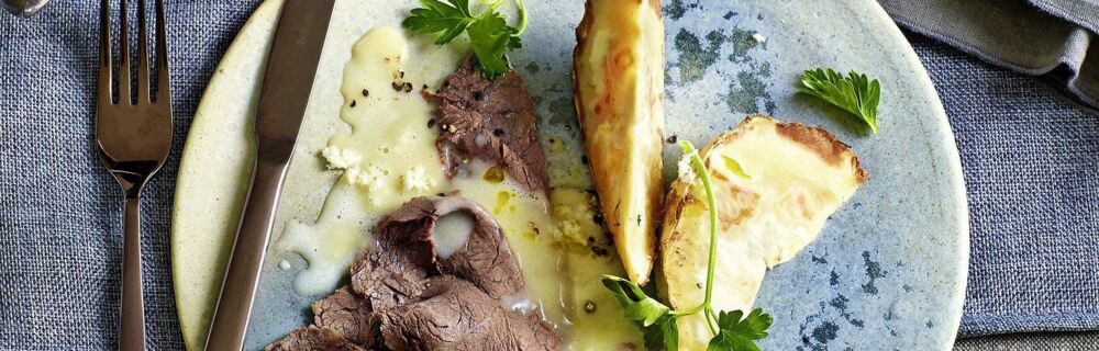 Tafelspitz mit gebackenem Sellerie Tafelspitz mit gebackenem Sellerie