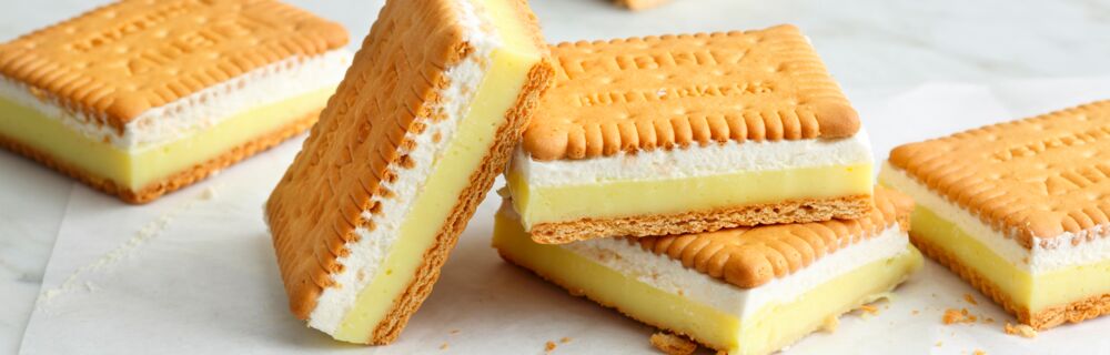 Keks-Sandwich mit Vanillecreme Keks-Sandwich mit Vanillecreme