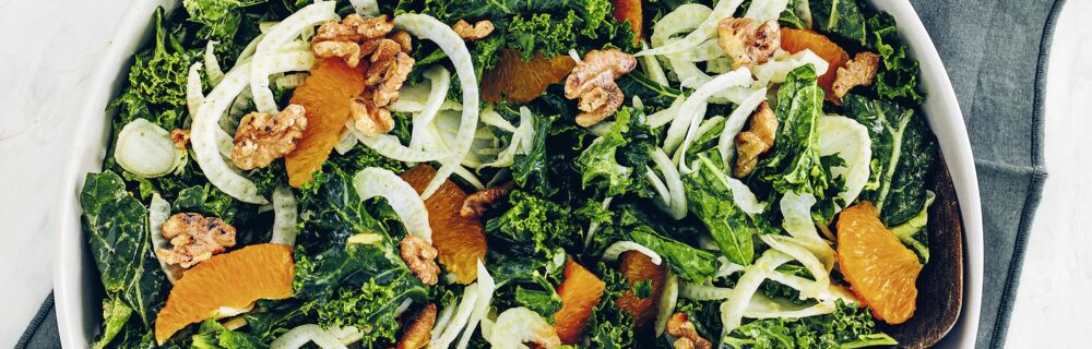 Kalesalat mit Fenchel und Orange Kalesalat mit Fenchel und Orange