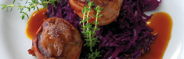 Rehmedaillons im Speckhemd Rehmedaillons im Speckhemd