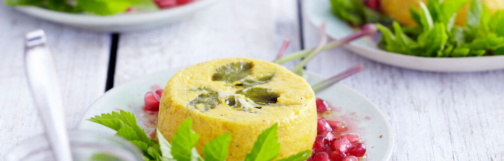 Möhrenflan mit Giersch Möhrenflan mit Giersch