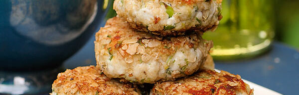 Fischbuletten mit Salat Fischbuletten mit Salat