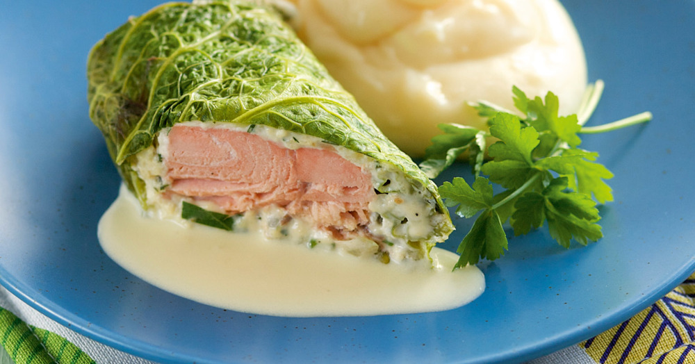 Wirsingrouladen mit Lachs Rezept | Küchengötter