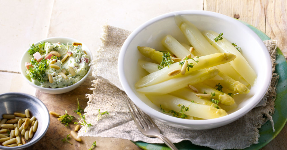 Spargel mit Schinkencreme Rezept | Küchengötter