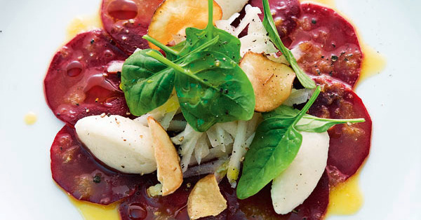 Rote-Bete-Carpaccio mit Orangen-Vinaigrette Rezept | Küchengötter