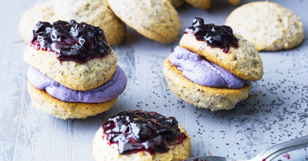 Mohn-Heidelbeer-Whoopies Rezept | Küchengötter