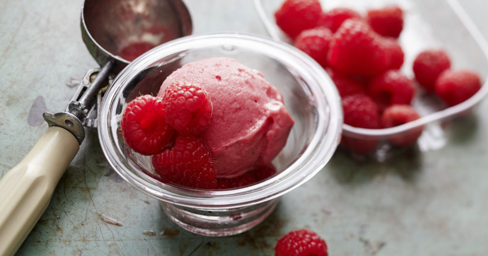 Himbeersorbet ohne Zucker Rezept | Küchengötter