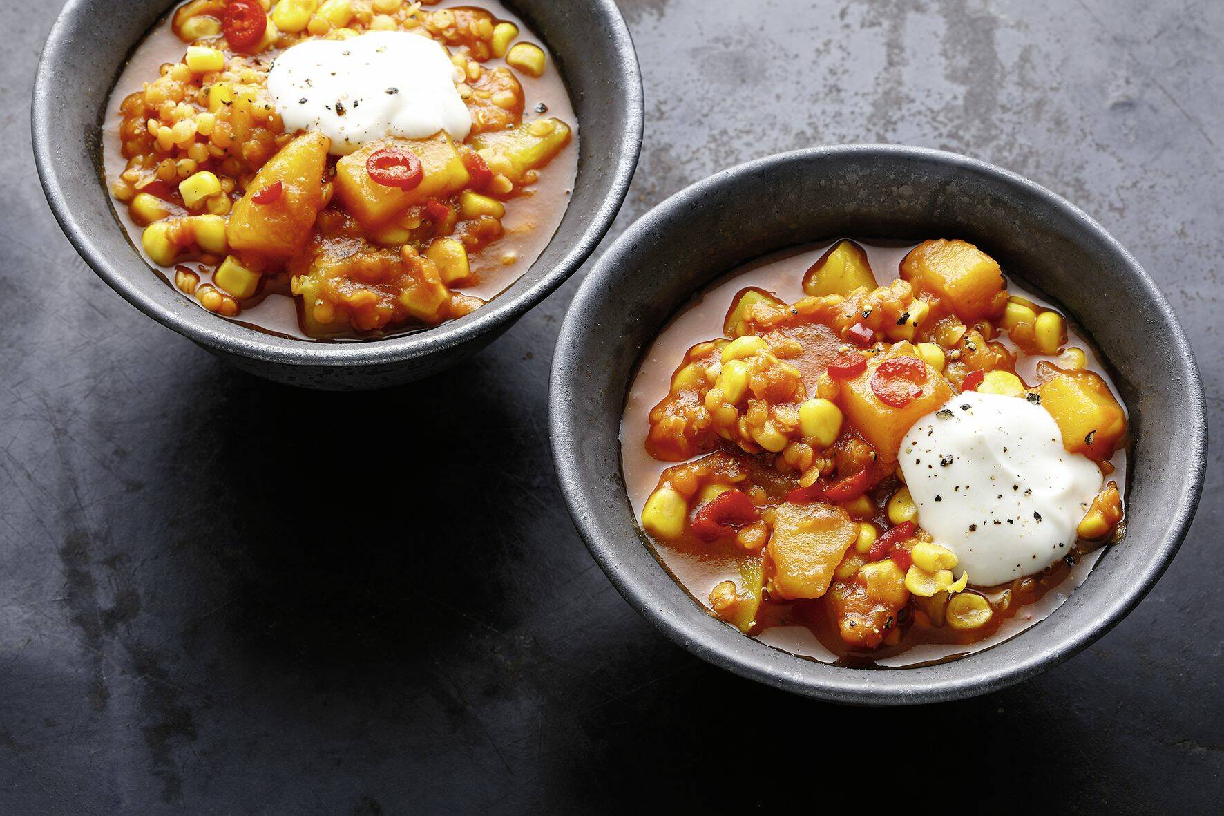 Linsen-Kürbis-Chili Rezept | Küchengötter