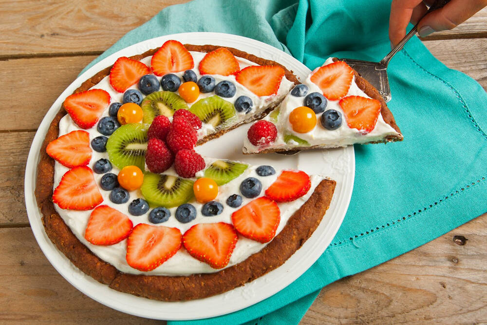 Einfaches Obstpizza Rezept Kuchengotter