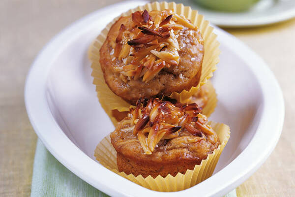 Apfel Muffins Mit Mandel Sesam Krokant Rezept Kuchengotter