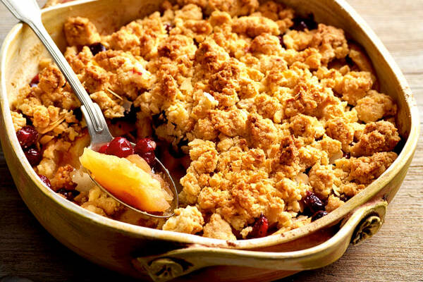 Apfel-Cranberry-Crumble Rezept | Küchengötter