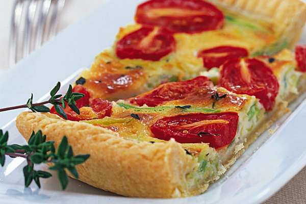 Vegetarische Tomaten-Lauch-Tarte Rezept | Küchengötter