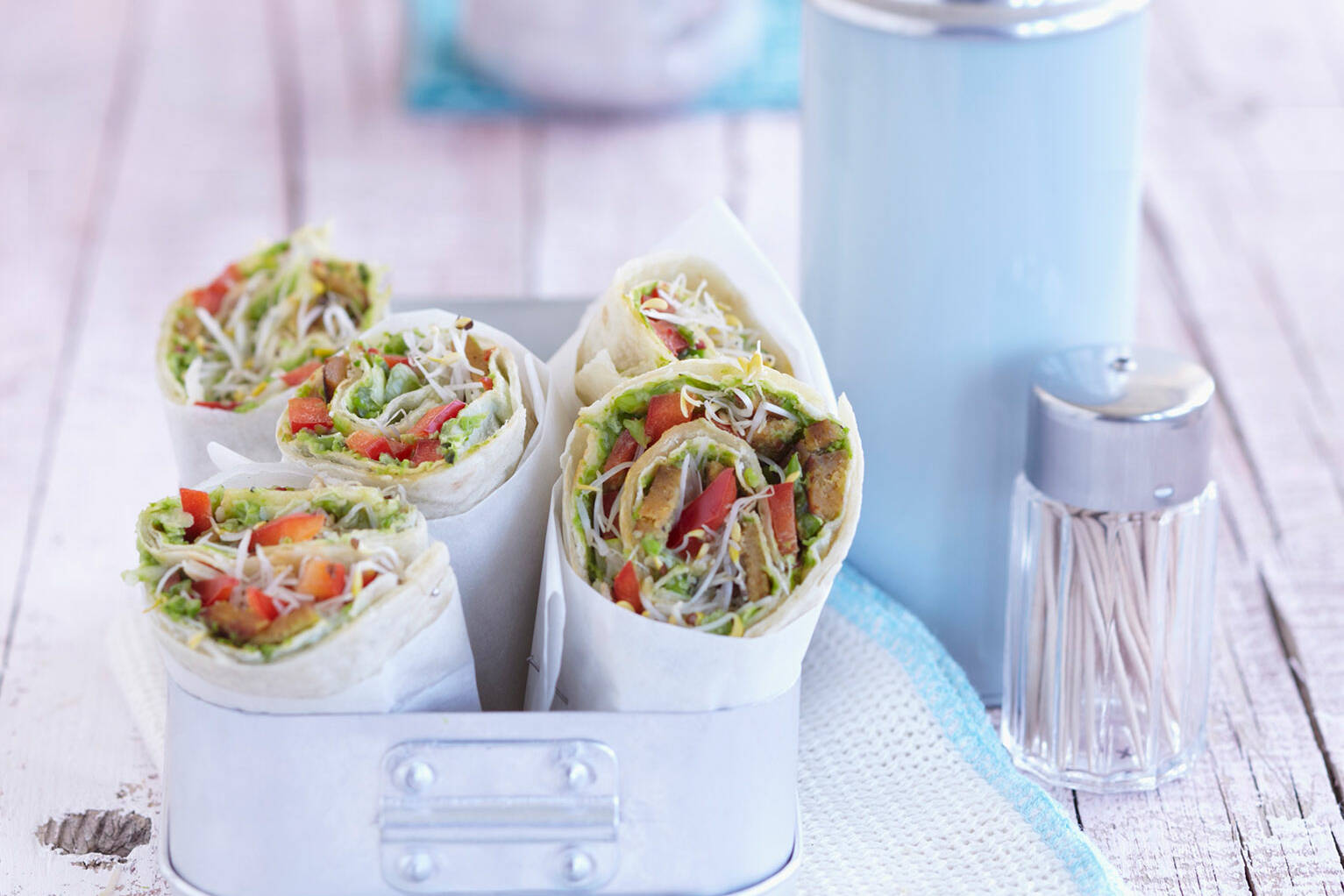 Gemüse-Wraps mit Lupinenfilet