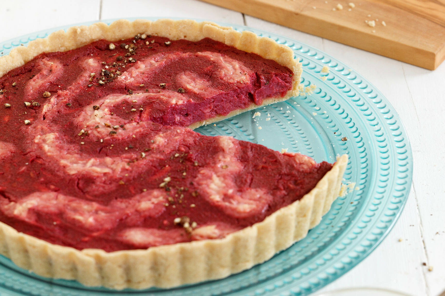 Vegane Rote-Bete-Tarte mit Meerrettich Rezept | Küchengötter