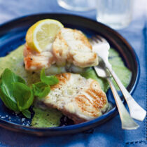 Seeteufel mit Oliven-Artischocken-Sauce Seeteufel mit Oliven-Artischocken-Sauce