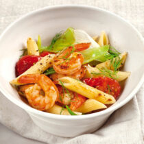 Penne mit Tomatengarnelen Penne mit Tomatengarnelen