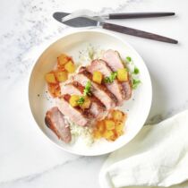 Honig-Entenbrust mit Mangokompott Honig-Entenbrust mit Mangokompott