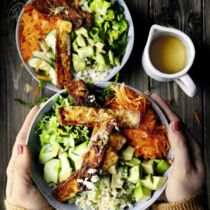 Gemüsereis mit krossem Teriyaki-Tofu Gemüsereis mit krossem Teriyaki-Tofu