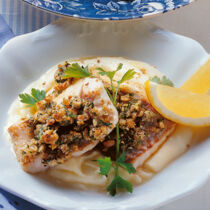 Zanderfilet mit Nusskruste Zanderfilet mit Nusskruste