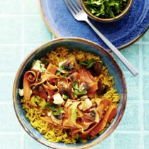 Gewürz-reis mit Feta-Gemüse Gewürz-reis mit Feta-Gemüse