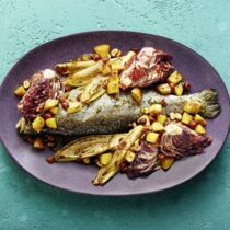 Forelle mit Grillsalat Forelle mit Grillsalat