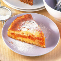 Kürbis-Apfel-Kuchen mit Eiercreme Kürbis-Apfel-Kuchen mit Eiercreme