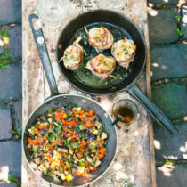 Tranches de lotte en ratatouille - Seeteufelmedaillons aus Ratatouille Tranches de lotte en ratatouille - Seeteufelmedaillons aus Ratatouille