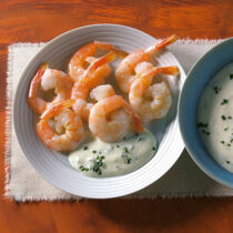 Garnelen mit Zitronen-Mayo Garnelen mit Zitronen-Mayo